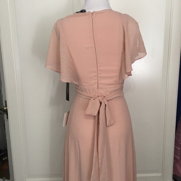 Lulus Dearly Loved Cream Pastel Flutter Sleeve Maxi Dress - Picture 10 of 16